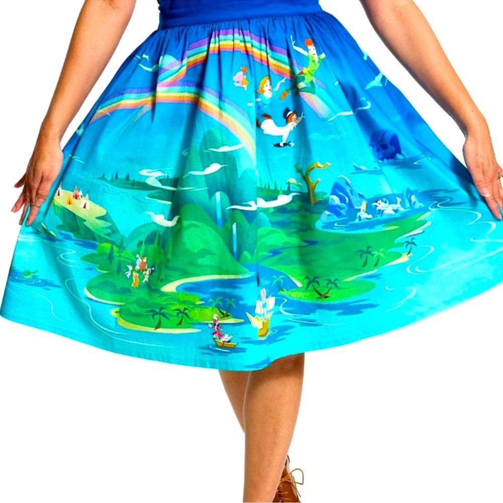 Loungefly Stitch Shoppe Disney Peter Pan - Neverland Scene Sandy Skirt Size M